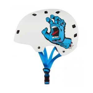 Casco Skate Bullet x Santa Cruz Screaming Hand Matte White