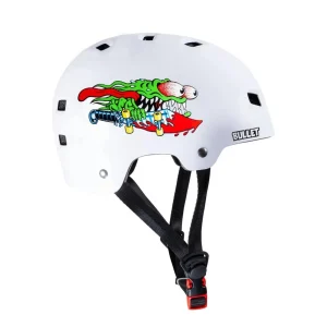 Casco Skate Bullet x Santa Cruz Slasher Gloss White Niño