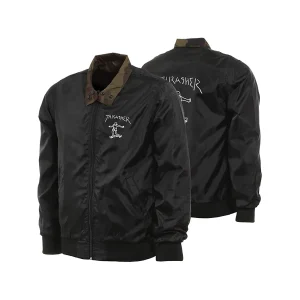 Chaqueta Cortavientos Thrasher Gonz Reversible Camo Black