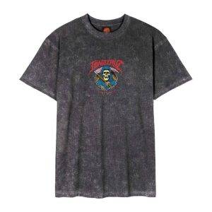 Camiseta Santa Cruz Out Of Time Front Black Acid Wash
