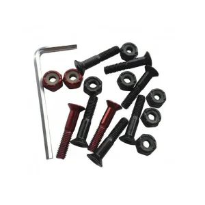 Tornillos Skate BDskateCo Black Red 1"
