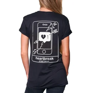 Camiseta A Lost Cause Heartbreak Boyfriend Black